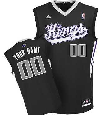 Men & Youth Customized Sacramento Kings Black Jersey